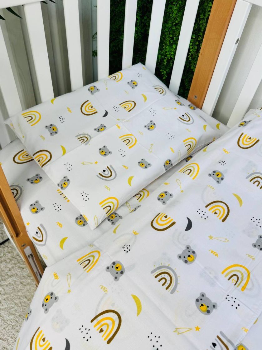 ❤ Змінна дитяча постіль, 110 см на 140 см. Принт - Веселки жовті (#20926279) ✓ Anna Konvert