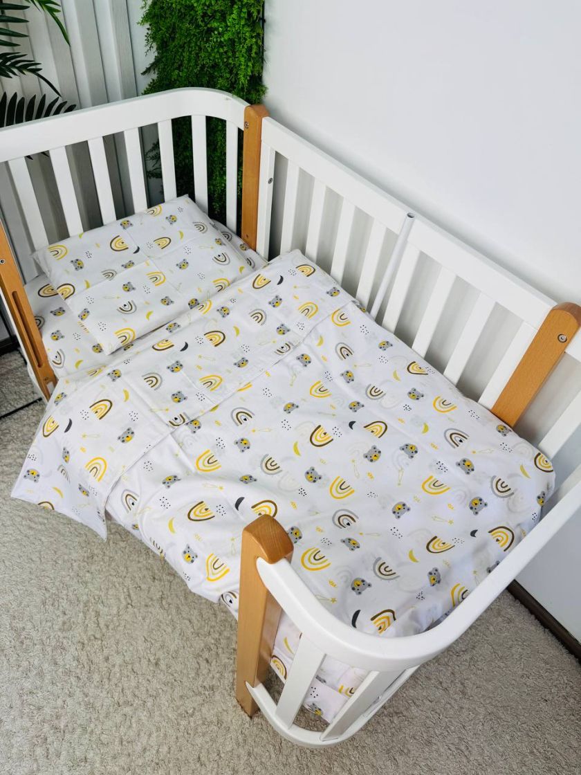 ❤ Змінна дитяча постіль, 110 см на 140 см. Принт - Веселки жовті (#20926279) ✓ Anna Konvert