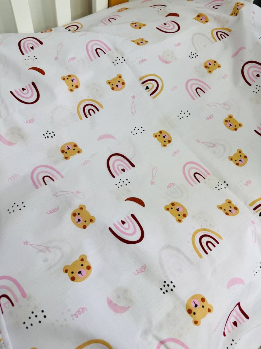 ❤ Змінна дитяча постіль, 110 см на 140 см. Принт - Веселки рожеві (#86359491) ✓ Anna Konvert