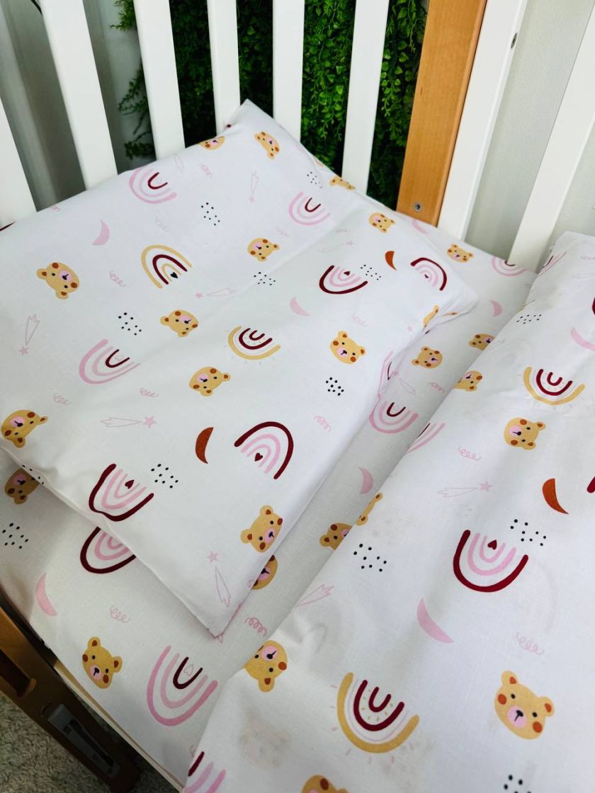 ❤ Змінна дитяча постіль, 110 см на 140 см. Принт - Веселки рожеві (#86359491) ✓ Anna Konvert