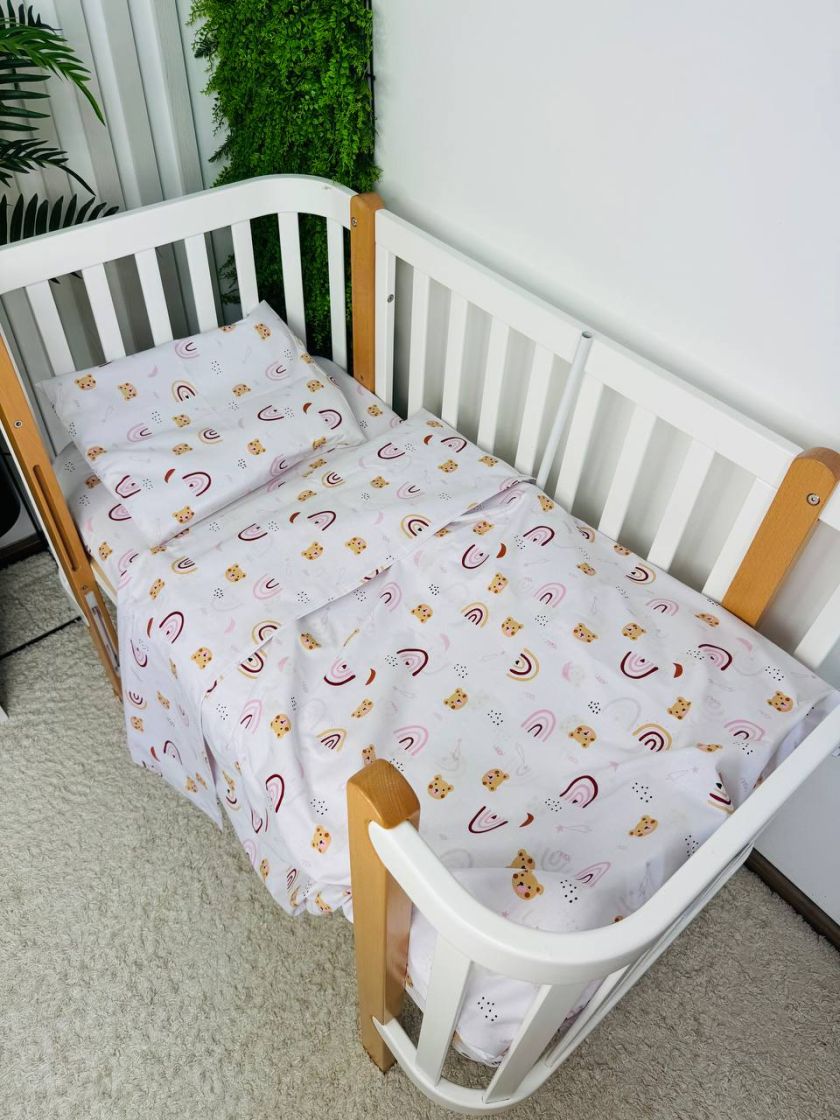 ❤ Змінна дитяча постіль, 110 см на 140 см. Принт - Веселки рожеві (#86359491) ✓ Anna Konvert