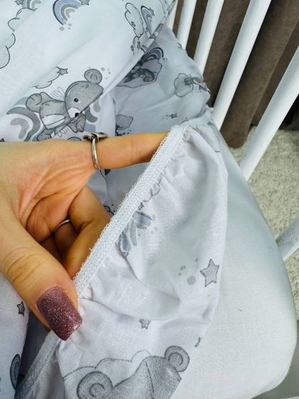 ❤ Змінна дитяча постіль, 110 см на 140 см. Принт - Ведмедикі сплячі, невзрачні сірі (#56407811) ✓ Anna Konvert 2