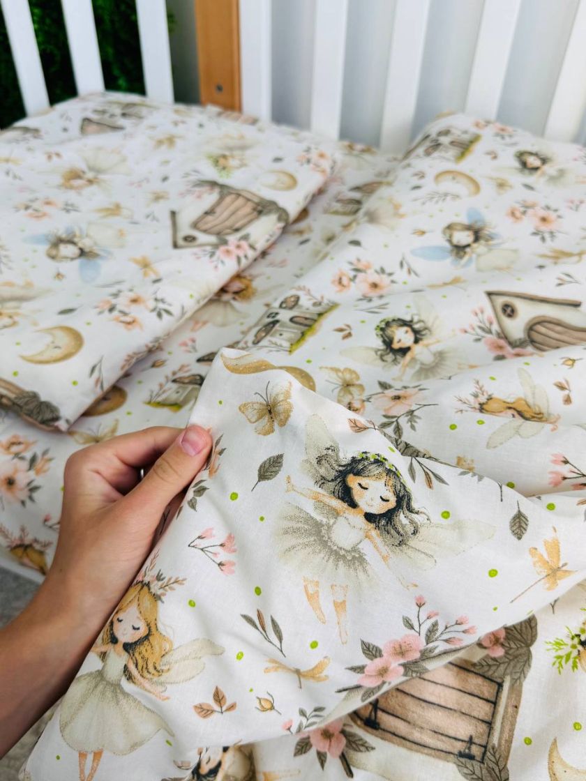 ❤ Змінна дитяча постіль, 110 см на 140 см. Принт - Принцесса з пташками на білому (#81910181) ✓ Anna Konvert