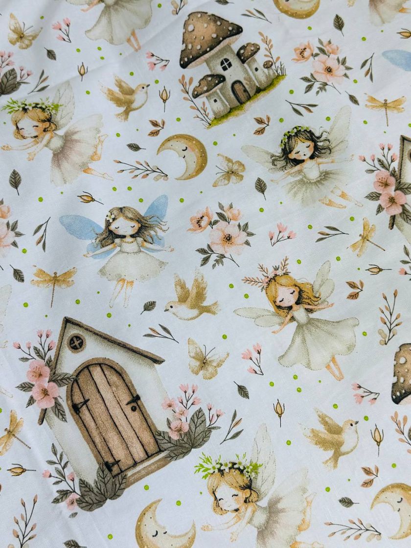 ❤ Змінна дитяча постіль, 110 см на 140 см. Принт - Принцесса з пташками на білому (#81910181) ✓ Anna Konvert