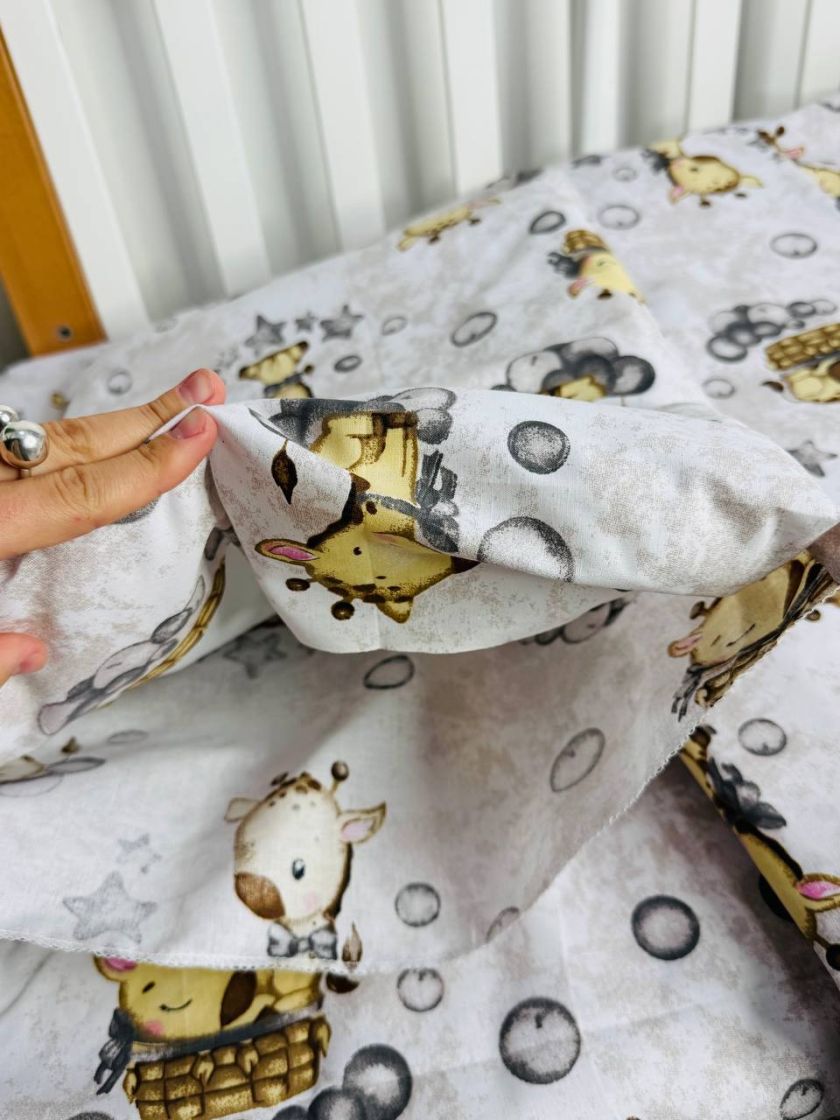 ❤ Змінна дитяча постіль, 110 см на 140 см. Принт - Жираф сірий (#16462301) ✓ Anna Konvert