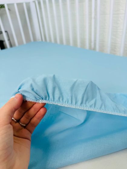 ❤ Простирадло у ліжко, бавовняне 120х60. Принт - Блакитний однотон (#17600942) ✓ Anna Konvert 2