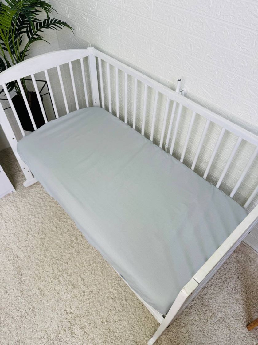 ❤ Простирадло у ліжко, бавовняне 120х60. Принт - Сірий однотон (#14452563) ✓ Anna Konvert