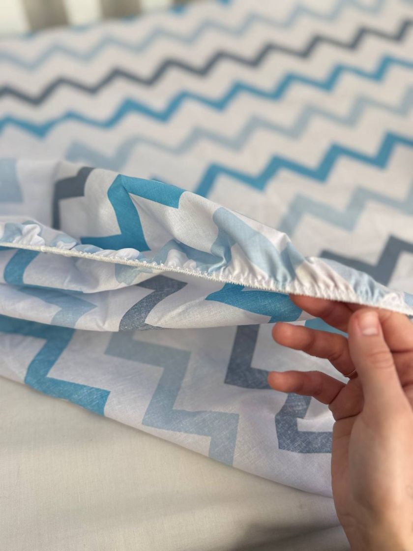 ❤ Простирадло у ліжко, бавовняне 120х60. Принт - Зигзаг (#91965051) ✓ Anna Konvert