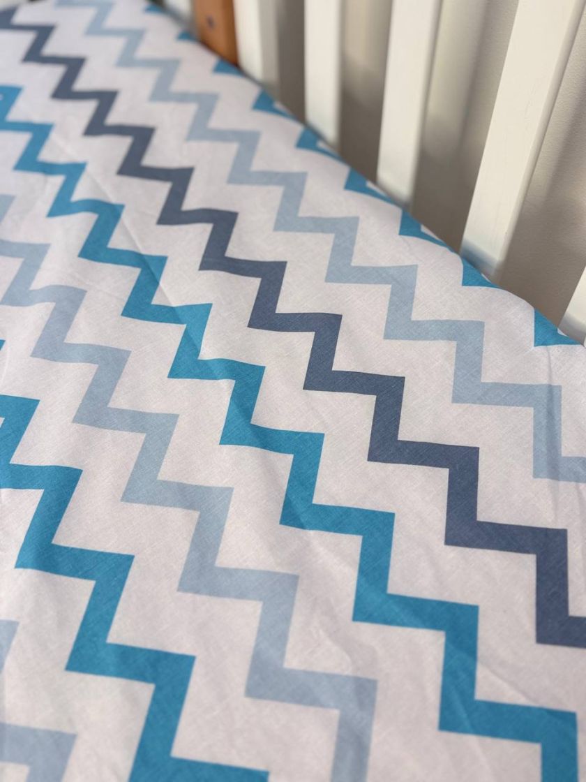 ❤ Простирадло у ліжко, бавовняне 120х60. Принт - Зигзаг (#91965051) ✓ Anna Konvert