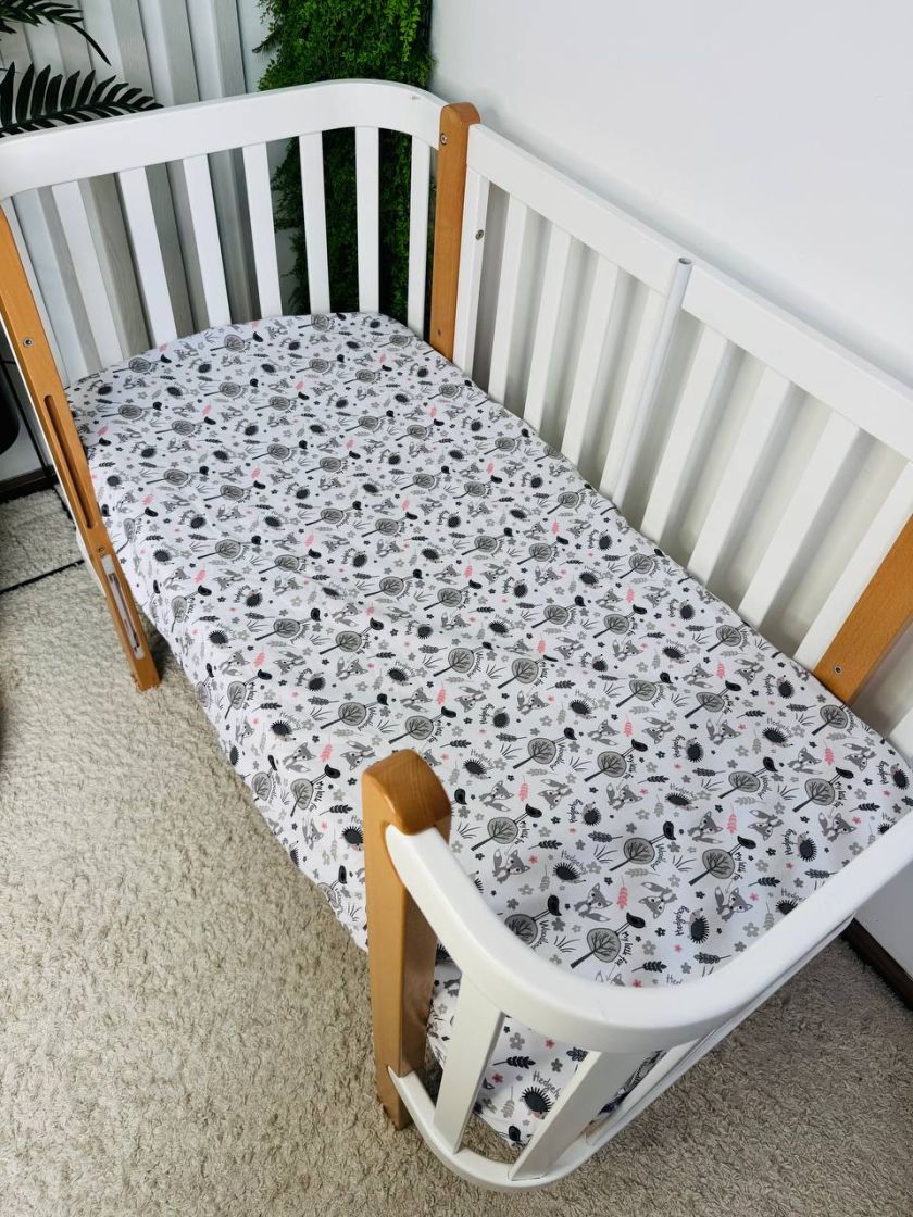 ❤ Простирадло у ліжко, бавовняне 120х60. Принт - Маленькі сірі звірі (#54851032) ✓ Anna Konvert