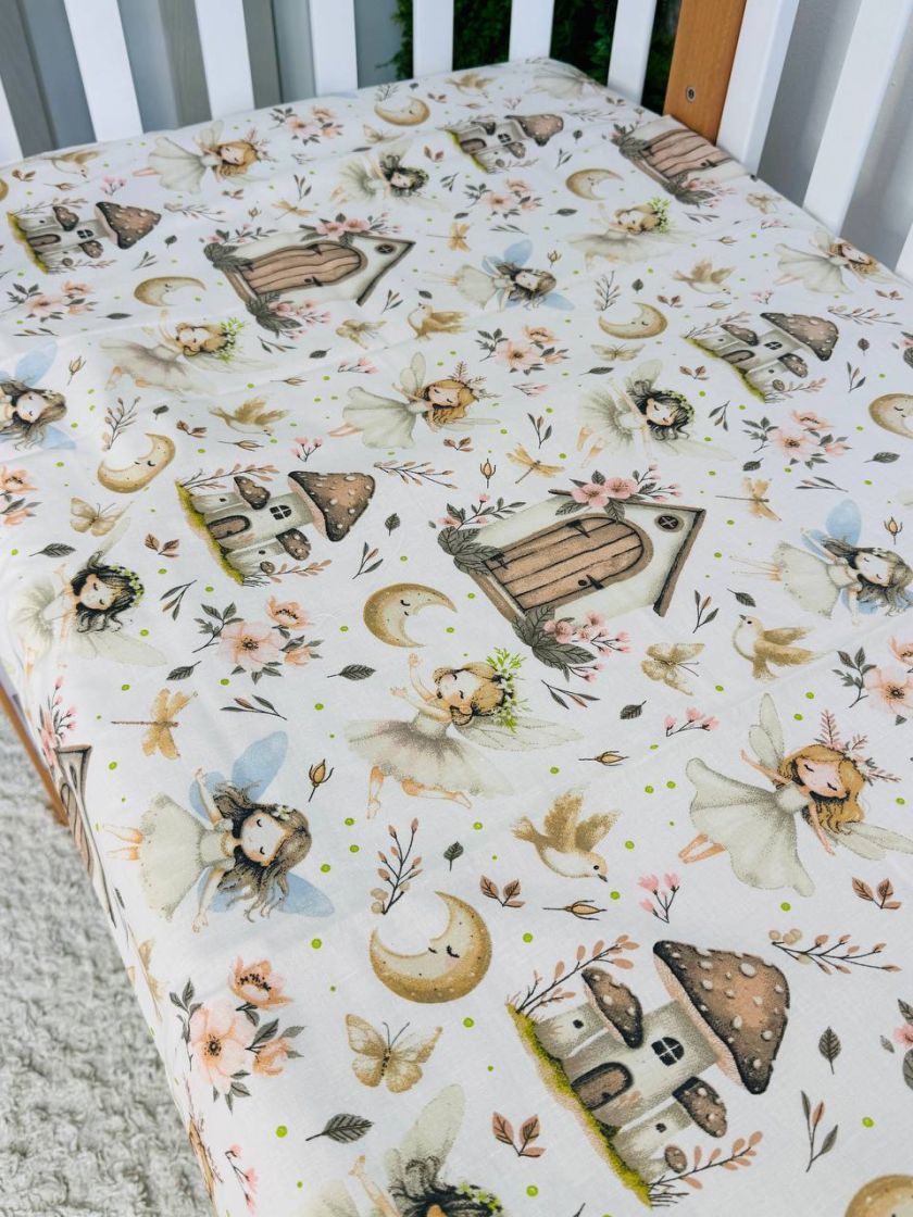 ❤ Простирадло у ліжко, бавовняне 120х60. Принт - Принцесса з пташками (#74954970) ✓ Anna Konvert