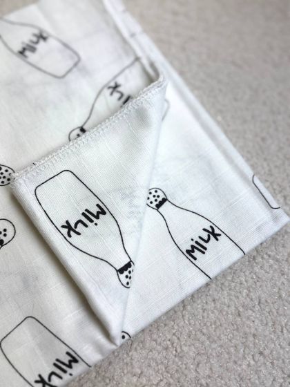 ❤ Пелюшки муслінові двошарові. Принт - Пляшечки мілк (#55681582) ✓ Anna Konvert 2