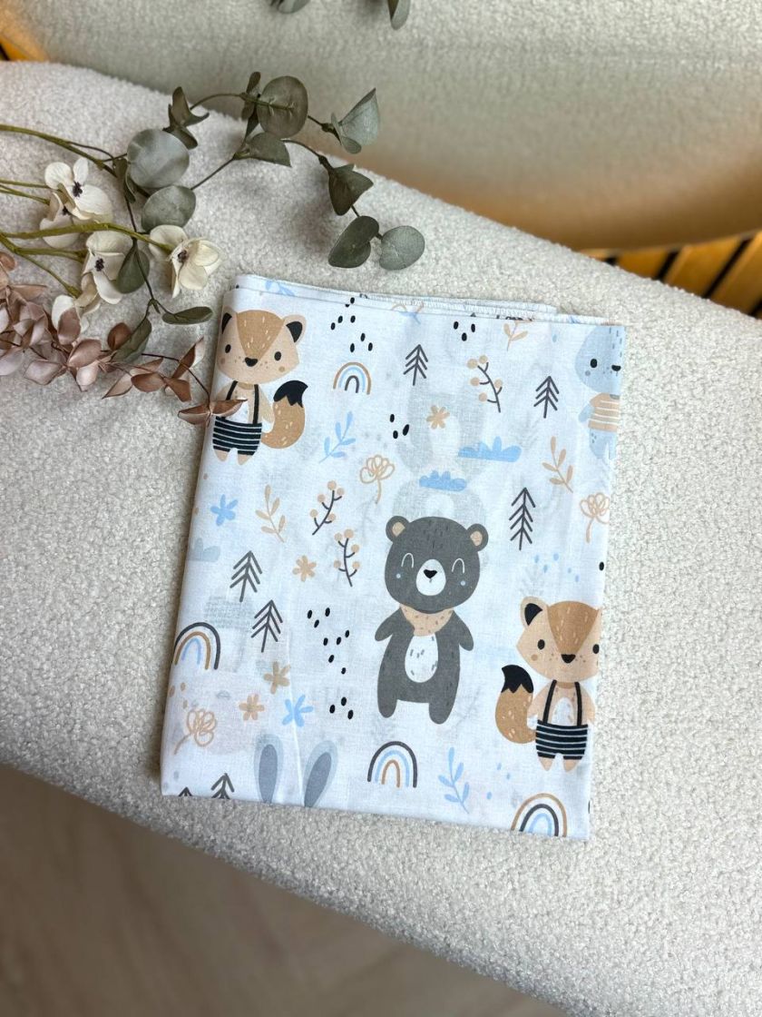 ❤ Пелюшки, ситцеві 90×110см. Принт - Лисичка та звірі (#44111297) ✓ Anna Konvert