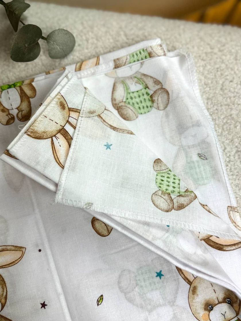 ❤ Пелюшки, ситцеві 90×110см. Принт - Зайці в метелику (#10245780) ✓ Anna Konvert