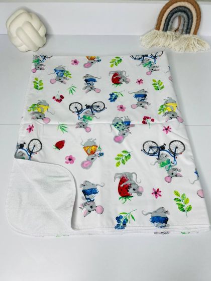 ❤ Пелюшки непромакаючі 100*80см. Принт - Мишеня на велосипеді (#70059500) ✓ Anna Konvert 2