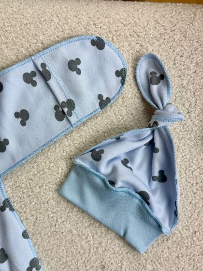 ❤ Чоловічок з шапочкою, інтерлок, 56-62р. Принт - Міккі на блакитному (#88637543) ✓ Anna Konvert 2