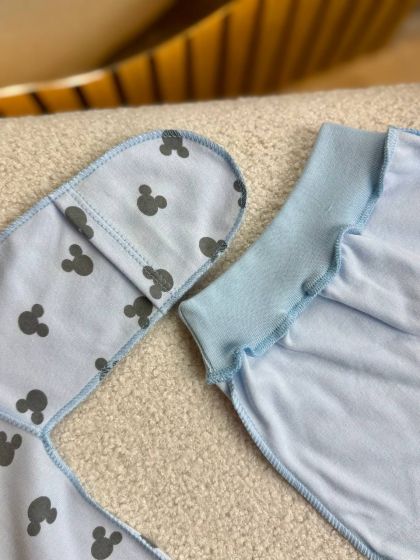 ❤ Комплект 3ка з боді інтерлок, 56р. Принт - Міккі на блакитному (#73001525) ✓ Anna Konvert 2