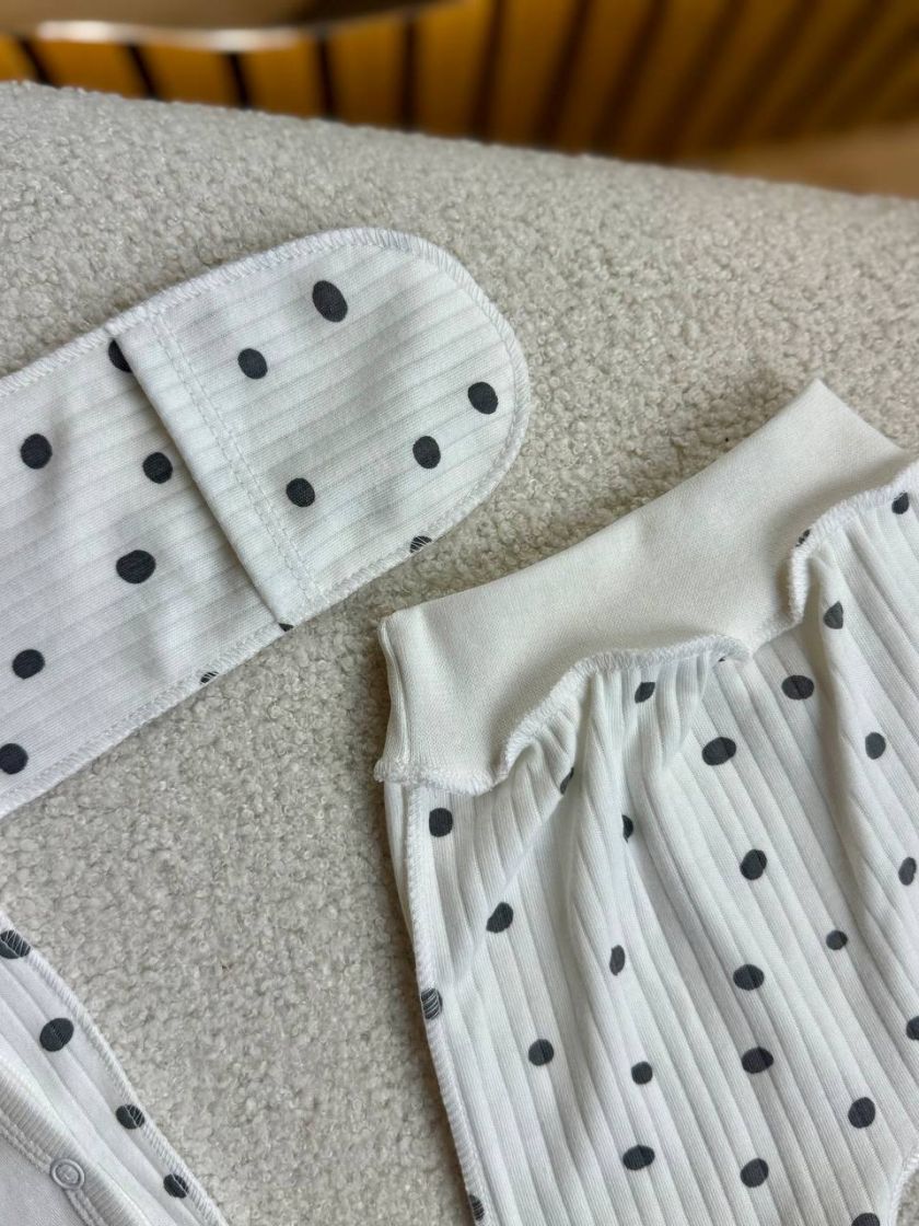 ❤ Комплект 3ка з боді, рубчик принт, Ромашка. Принт - Щастя прямо перед вами. Розмір - 56-62 (#36188420) ✓ Anna Konvert