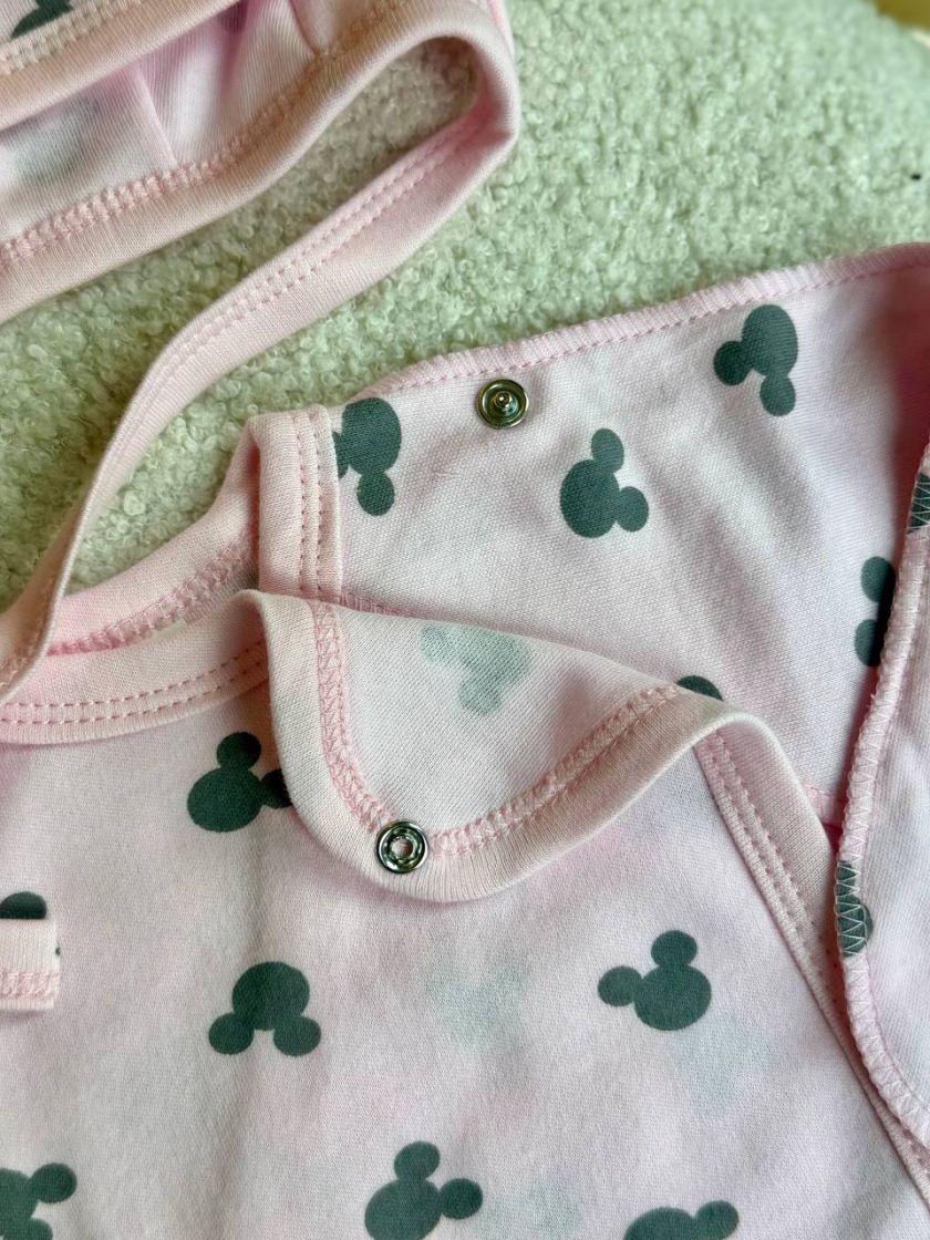 ❤ Комплект 3ка з сорочкою інтерлок 56см. Принт - Міккі на рожевому (#817993) ✓ Anna Konvert