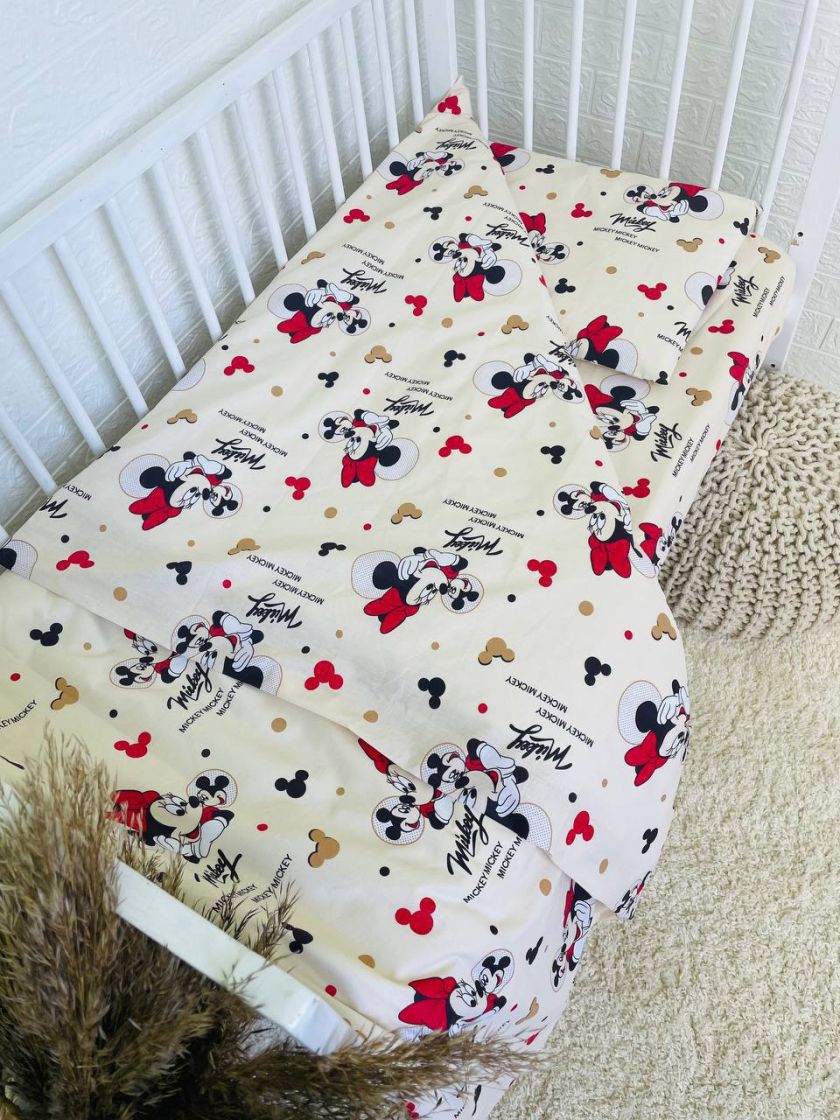 ❤ Змінна дитяча постіль, підковдра 110см на 90см. Принт - Міккі беж (#9687303) ✓ Anna Konvert