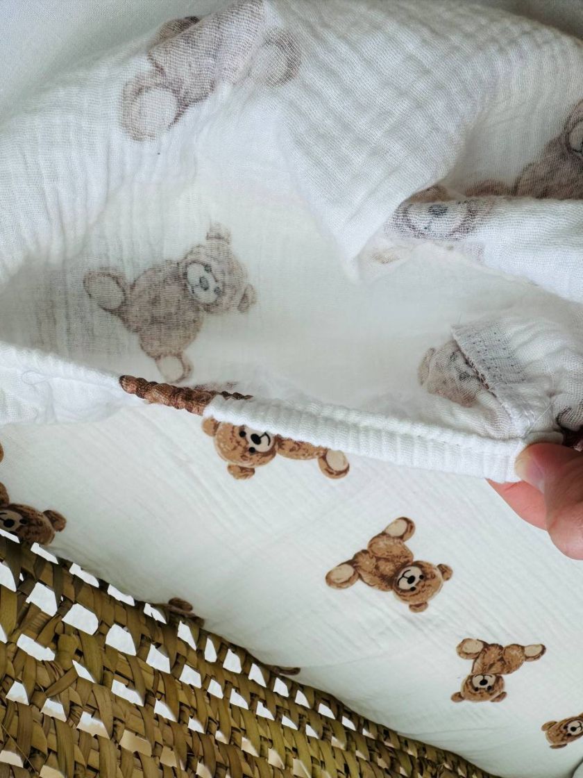 ❤ Набір у візочок мусліновий. Колір - Ведмедик Тедді сидячий на білому (#80625743) ✓ Anna Konvert