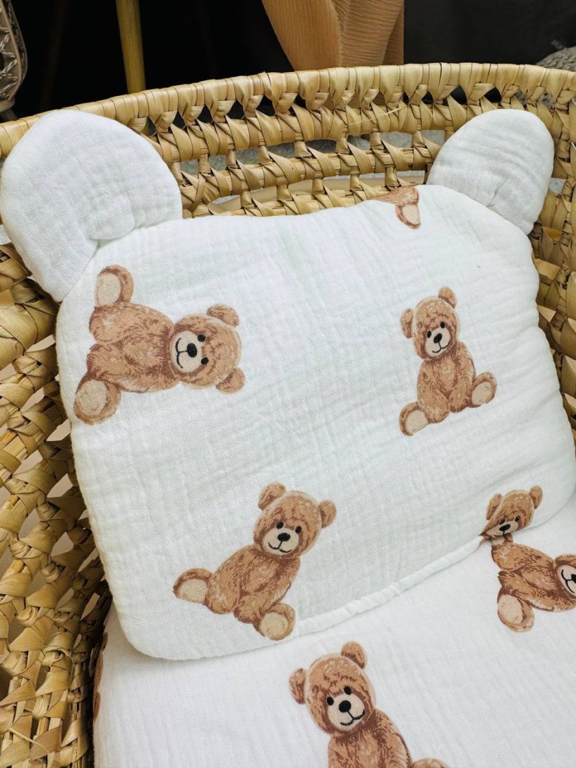 ❤ Набір у візочок мусліновий. Колір - Ведмедик Тедді сидячий на білому (#80625743) ✓ Anna Konvert