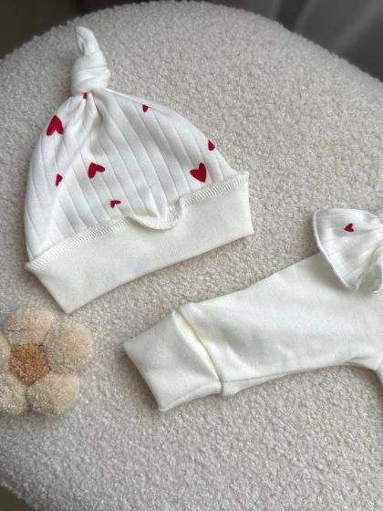 ❤ Чоловічок з рюшами та шапочкою, інтерлок, Smile. Принт - Зайчик із сердечком. Розмір - 62 (#48277686) ✓ Anna Konvert 2