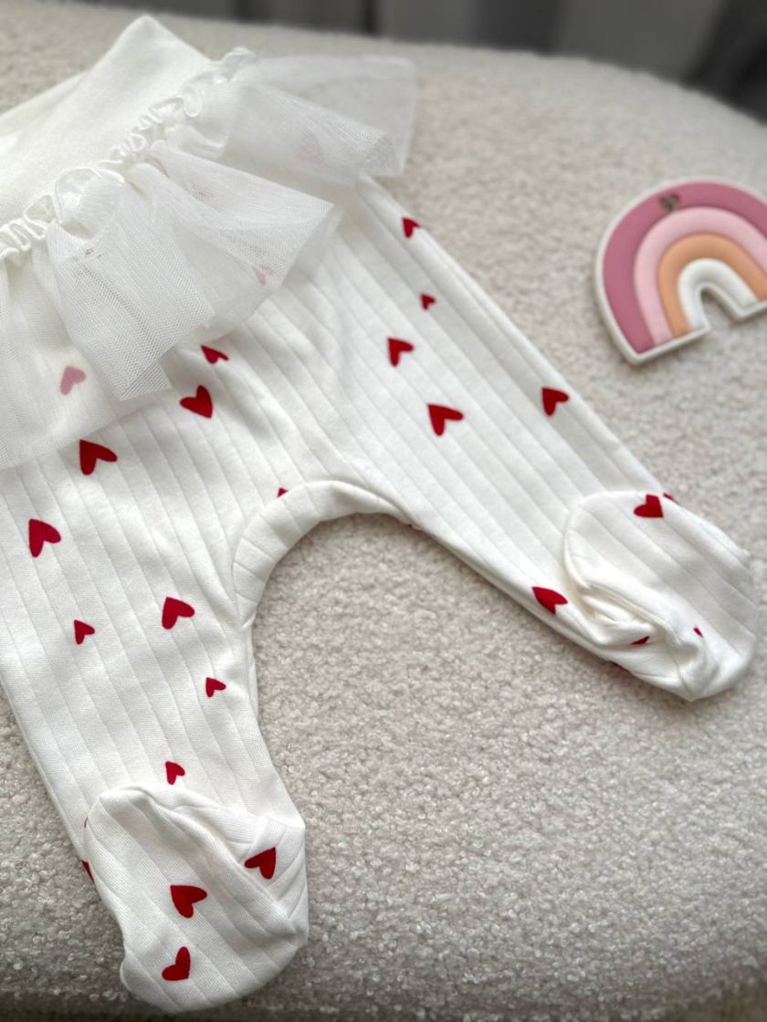 ❤ Комплект 3ка з боді та спідницею, інтерлок "Smile". Принт - Зайчик із сердечком. Розмір - 62 (#20975891) ✓ Anna Konvert