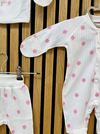 ❤ Комплект 4 предмети, інтерлок, Smile. Принт - Квітки сакури. Розмір - 56 (#61989305) ✓ Anna Konvert 2