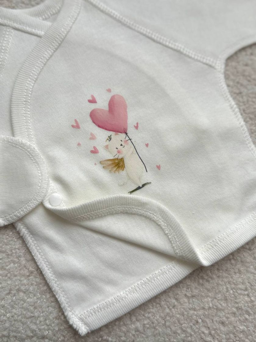 ❤ Комплект 3ка з сорочкою, інтерлок 56см Smile. Принт - Котик з повітряною кулькою. Розмір - 56 (#97190516) ✓ Anna Konvert