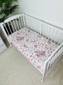 ❤ Простирадло у ліжко, бавовняне 120х60. Принт - Олені бембі з трояндами (#85060117) ✓ Anna Konvert