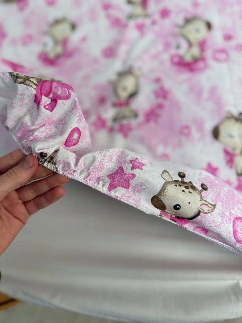 ❤ Змінна дитяча постіль, підковдра 110см на 90см. Принт - Жираф рожевий, дівчинка (#95558010) ✓ Anna Konvert