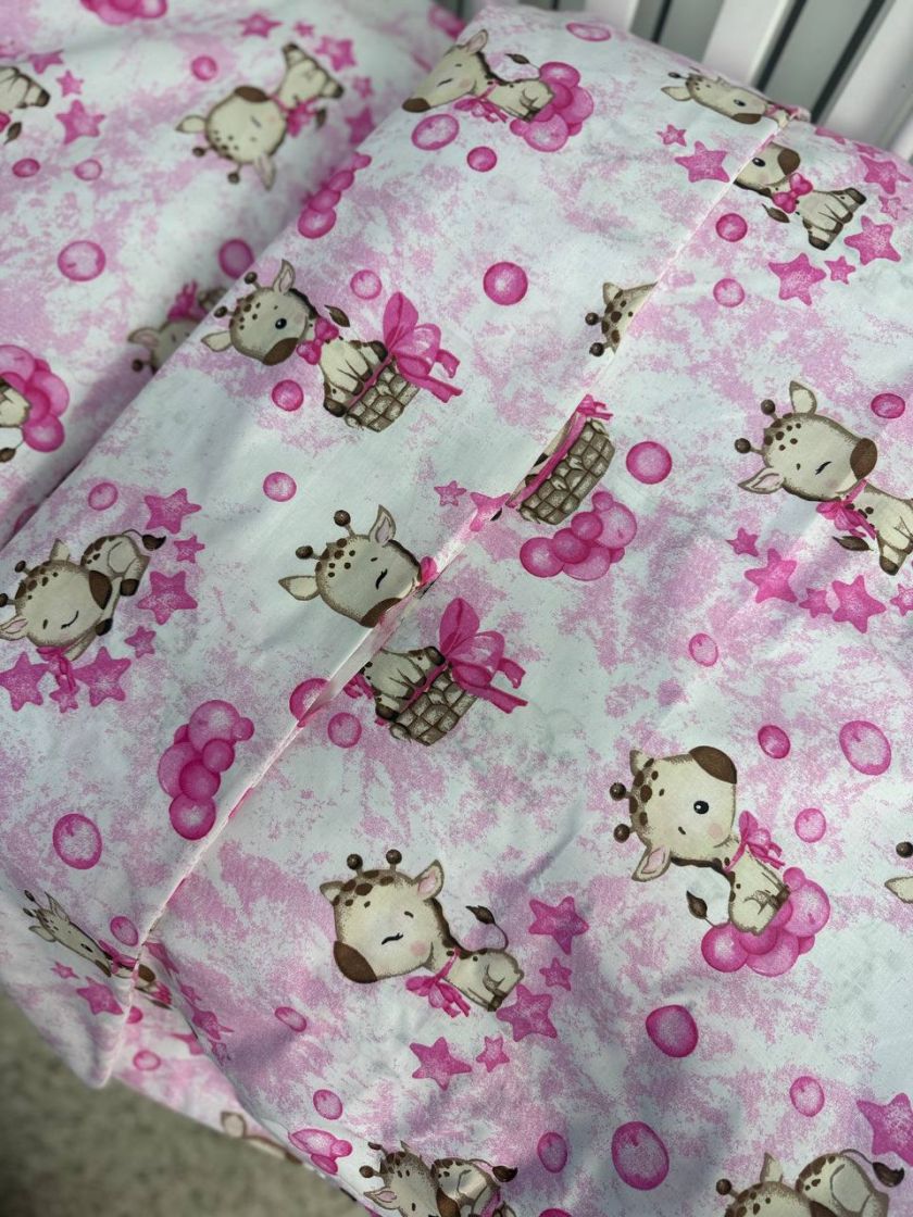 ❤ Змінна дитяча постіль, підковдра 110см на 90см. Принт - Жираф рожевий, дівчинка (#95558010) ✓ Anna Konvert