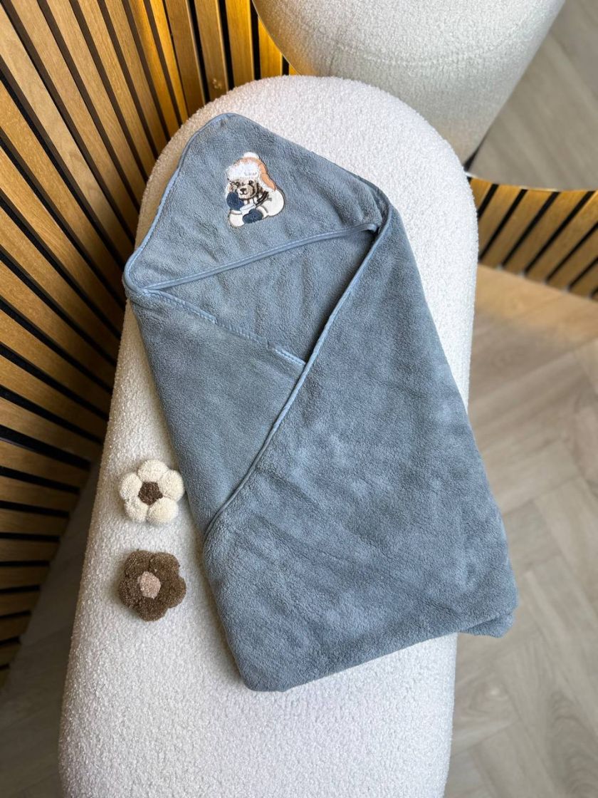 ❤ Рушник-кутик дитячий, 90см на 90см. Принт - Графіт (#42574140) ✓ Anna Konvert