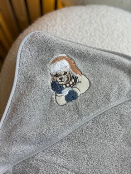 ❤ Рушник-кутик дитячий, 90см на 90см. Принт - Сірий (#88757114) ✓ Anna Konvert 2