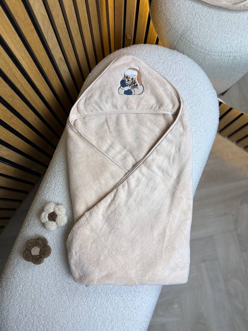 ❤ Рушник-кутик дитячий, 90см на 90см. Принт - Кремовий (#47795531) ✓ Anna Konvert