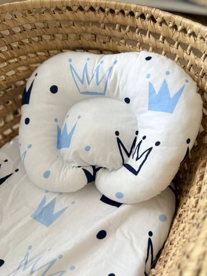 ❤ Простирадло непромакаюче у візочок та подушка. Принт - Корони блакитні (#23921702) ✓ Anna Konvert 2