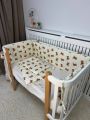 ❤ Бортики-суцільні на 4 боки ліжка, на завʼязках. Принт - Ведмеді сидячі на пісочному (#78290785) ✓ Anna Konvert