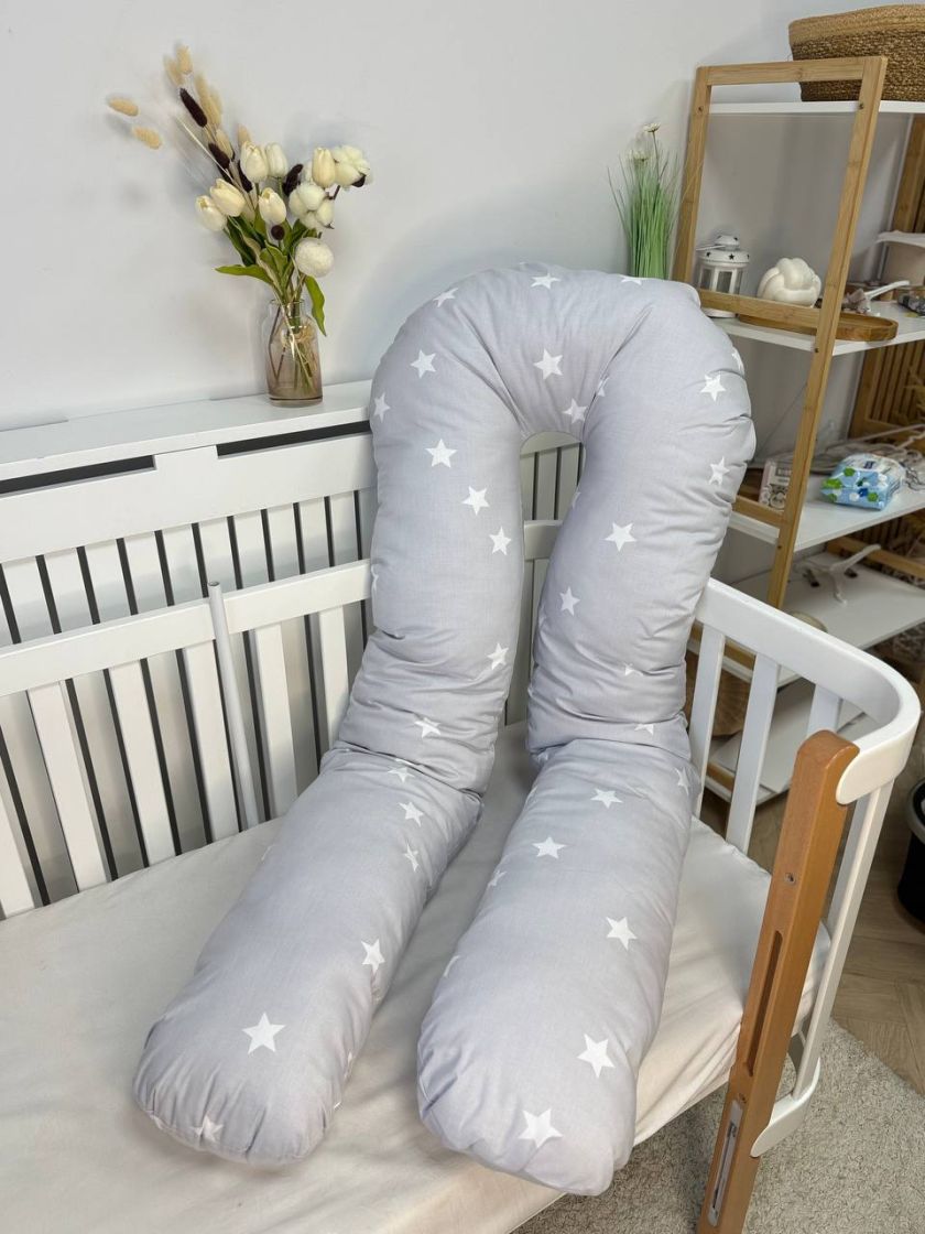 ❤ Подушка для вагітних. Принт - Зірки на сірому (#42969506) ✓ Anna Konvert