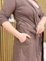 ❤ Комплект сорочка та халат для годування, 44-46 "Кант". Колір - Молочний шоколад (#49683173) ✓ Anna Konvert