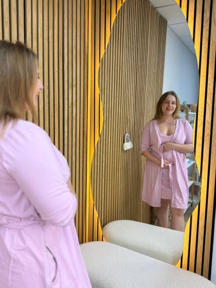 ❤ Комплект сорочка та халат для годування, 44-46 "Кант". Колір - Пильна троянда (#26432573) ✓ Anna Konvert 2