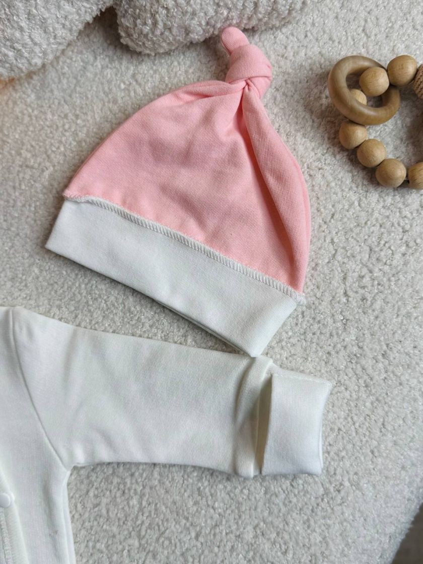 ❤ Комплект 3ка з боді на байці "Smile". Колір - Зайчик дічинка з рожевим бантиком. Розмір - 62 (#42002334) ✓ Anna Konvert