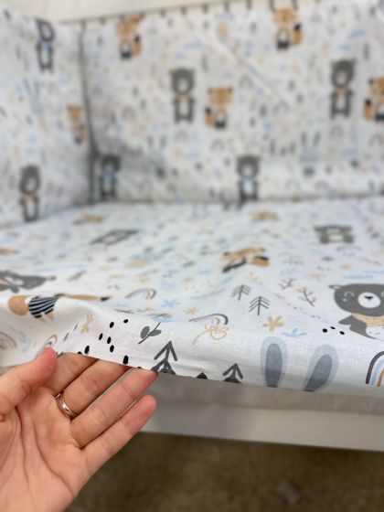 ❤ Набір у ліжко 9в1 суцільні. Принт - Лисичка та звірі (#82745870) ✓ Anna Konvert 2