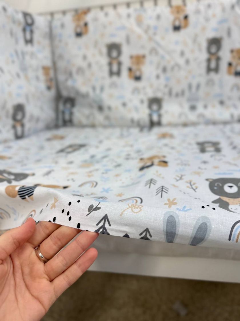 ❤ Набір у ліжко 9в1 суцільні. Принт - Лисичка та звірі (#82745870) ✓ Anna Konvert