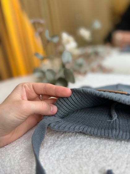 ❤ Шапка демісезонна на зав'язках. Принт - Темно сірий (#22958601) ✓ Anna Konvert 2