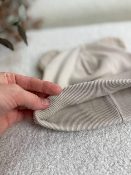 ❤ Шапка демісезонна з вушками Тедді. Принт - Кремовий світліший (#58601561) ✓ Anna Konvert 2