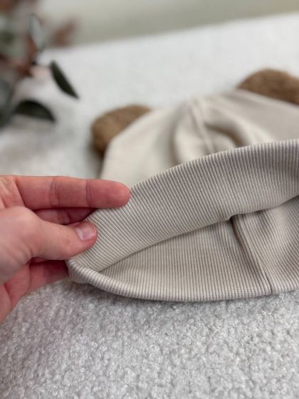 ❤ Шапка демісезонна з вушками Тедді. Принт - Кремовий темніший (#11668808) ✓ Anna Konvert 2