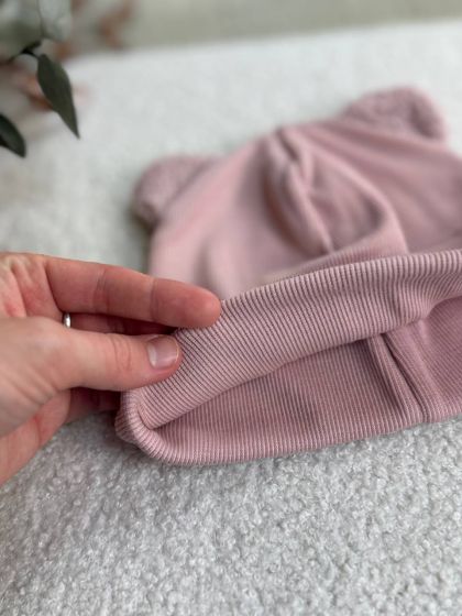 ❤ Шапка демісезонна з вушками Тедді. Принт - Пиловий (#52195389) ✓ Anna Konvert 2