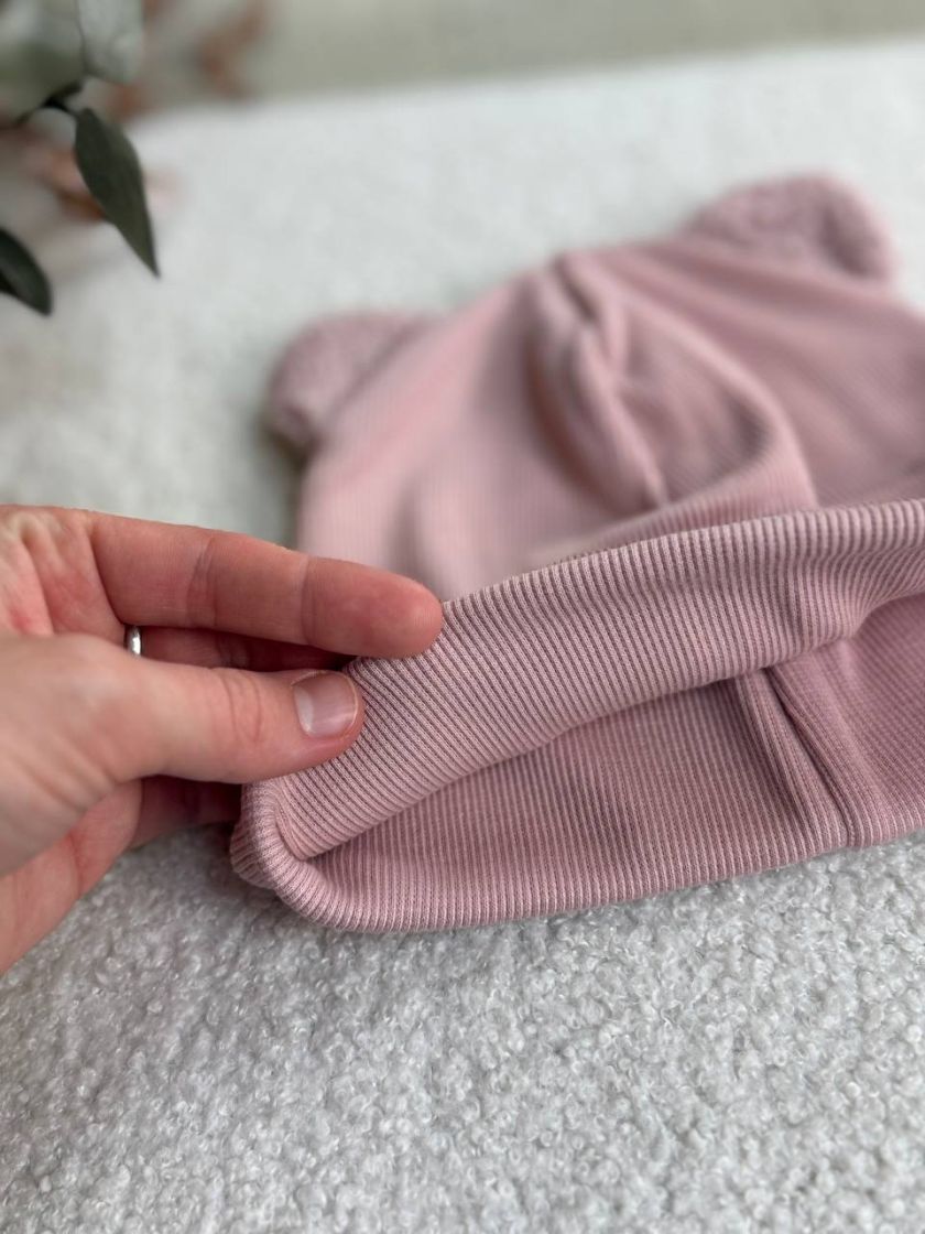 ❤ Шапка демісезонна з вушками Тедді. Принт - Пиловий (#52195389) ✓ Anna Konvert