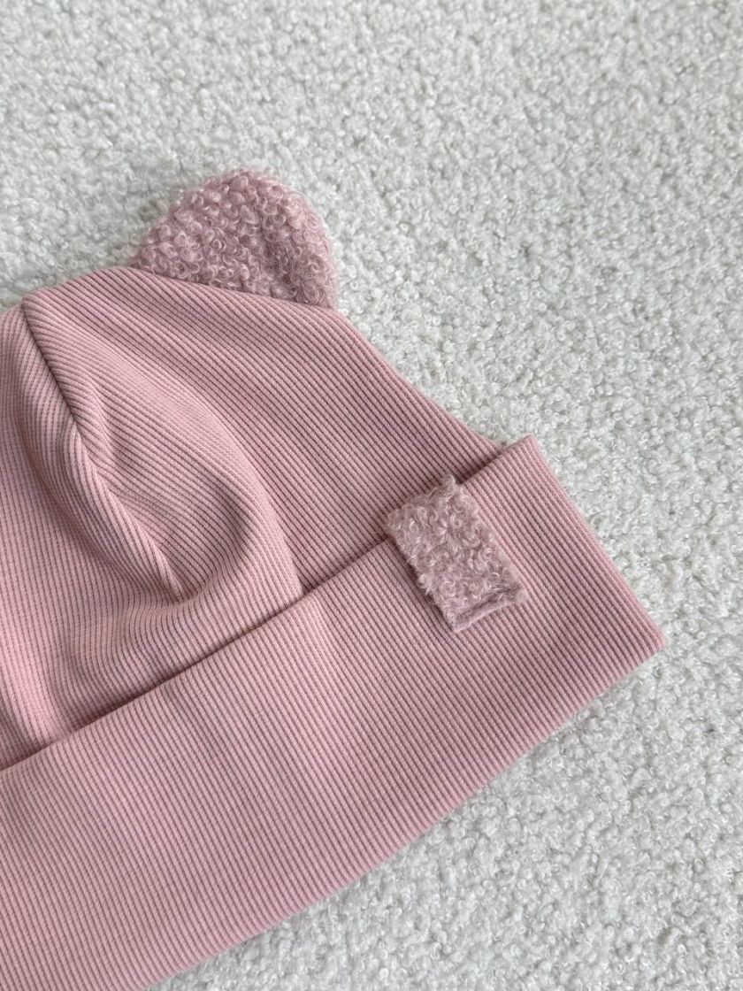 ❤ Шапка демісезонна з вушками Тедді. Принт - Пиловий (#52195389) ✓ Anna Konvert